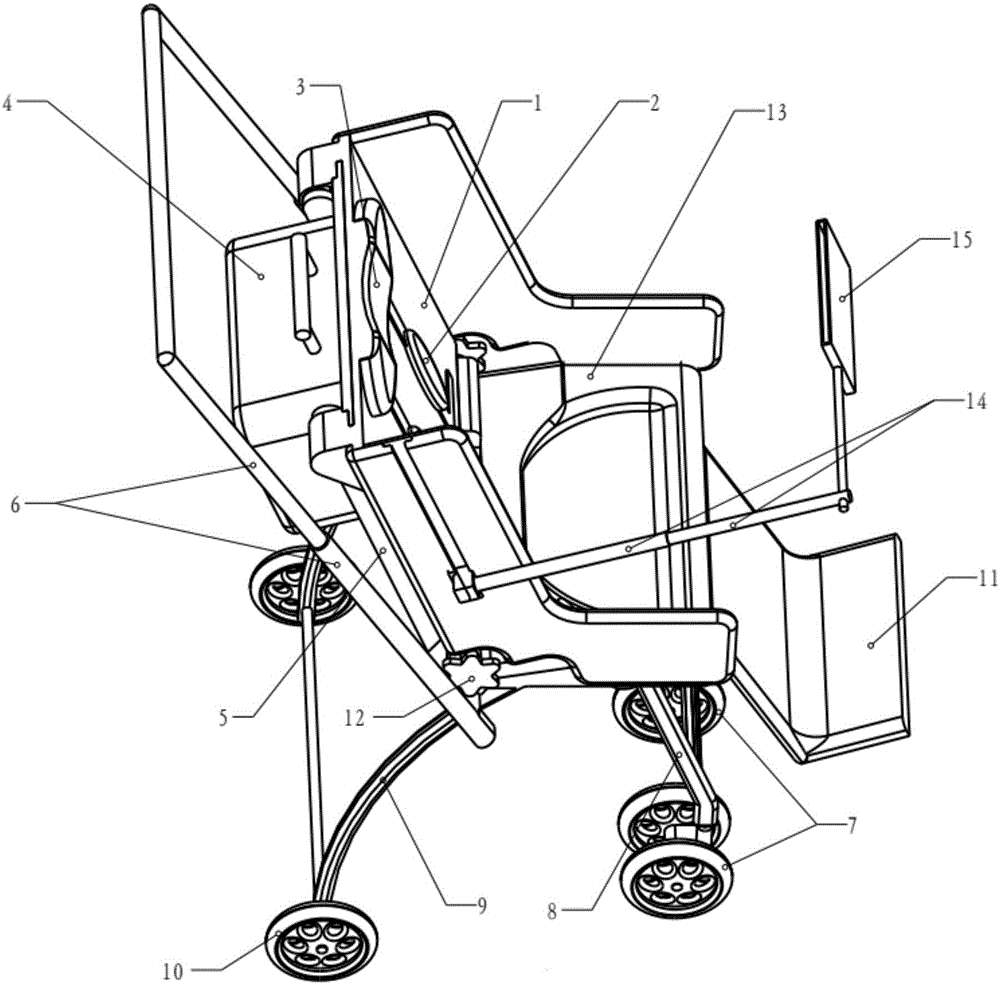 Holding trolley with head washing function for children