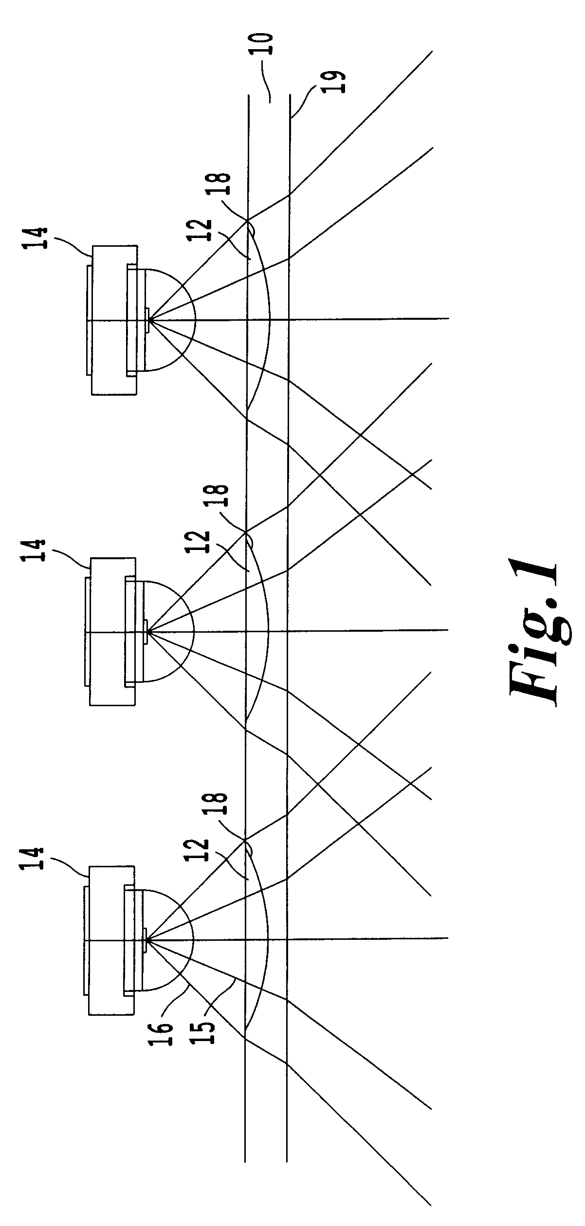 LED lens array optic with a highly uniform illumination pattern