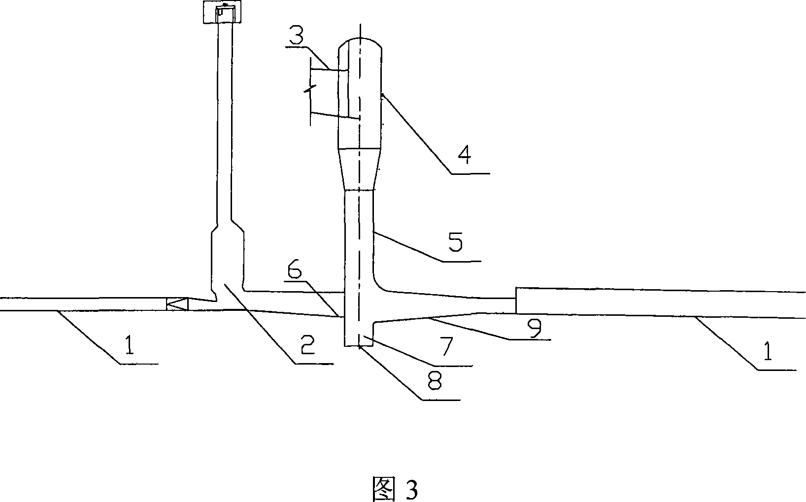 Vertical shaft rotational flow flood discharging tunnel and emptying tunnel or diversion tunnel square crossing arrangement hydraulic form