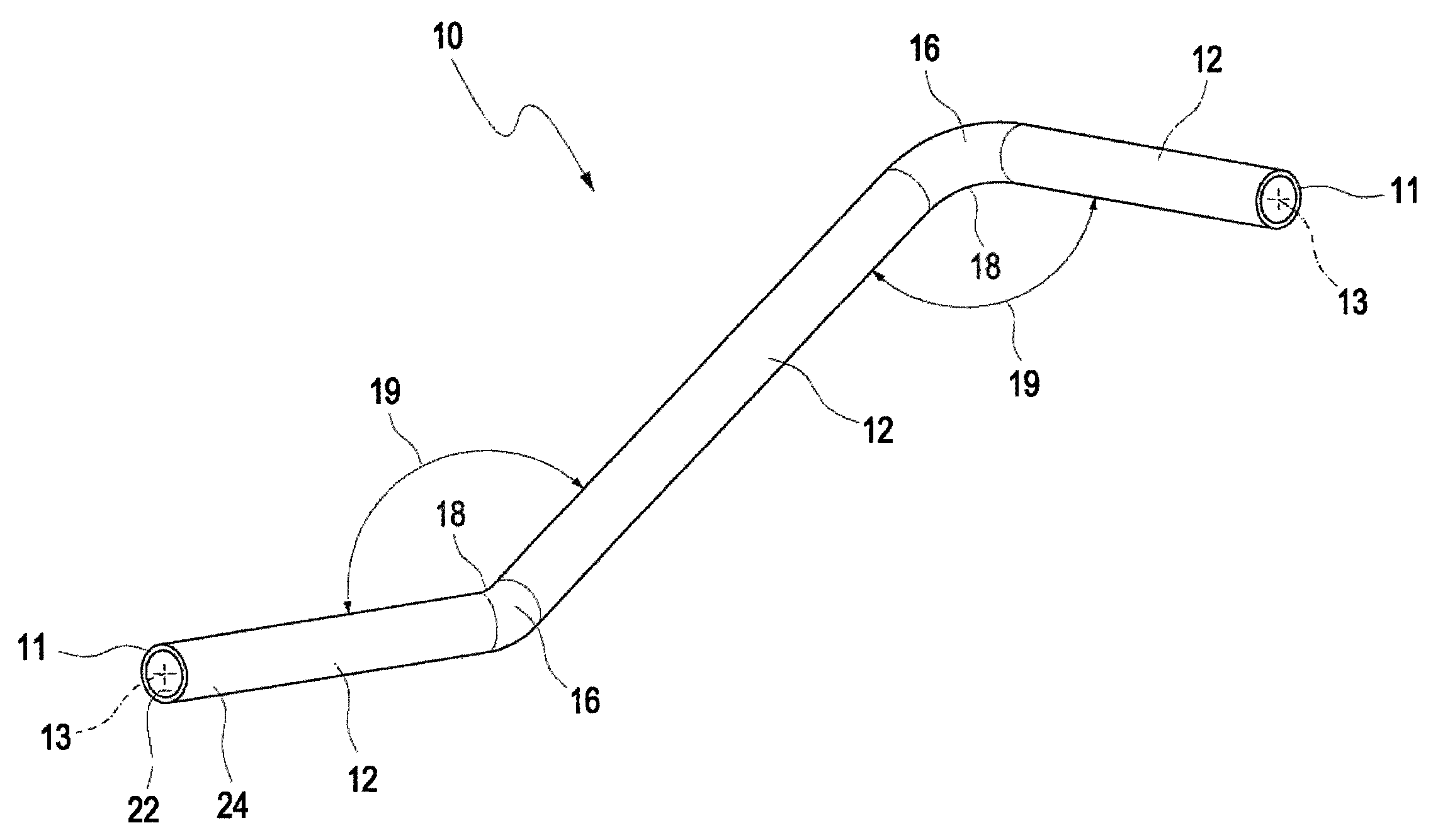 Bent thermoplastic pipe