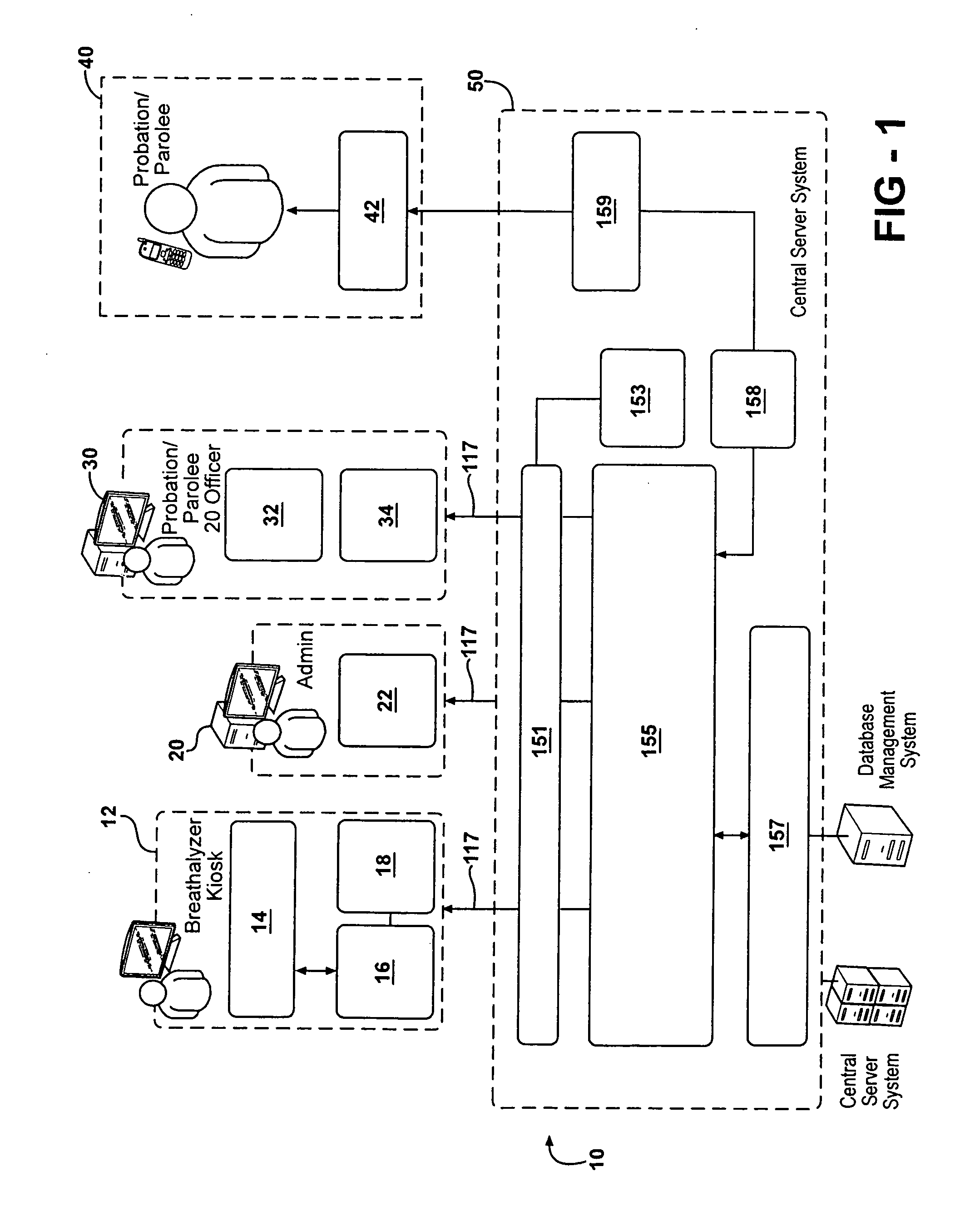 Method and apparatus for a self-service kiosk system for collecting and reporting blood alcohol level