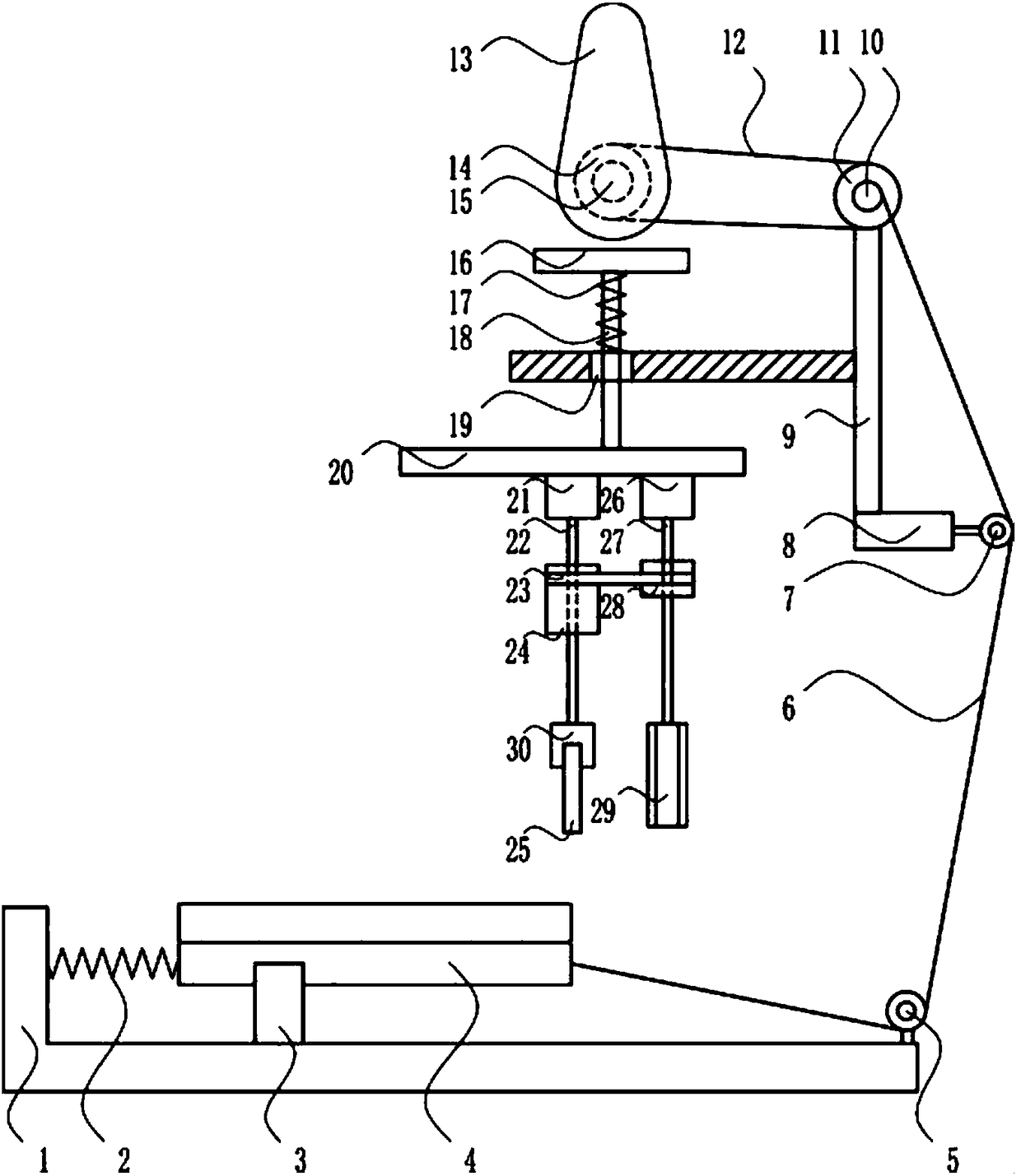 Perforating device of hardware block