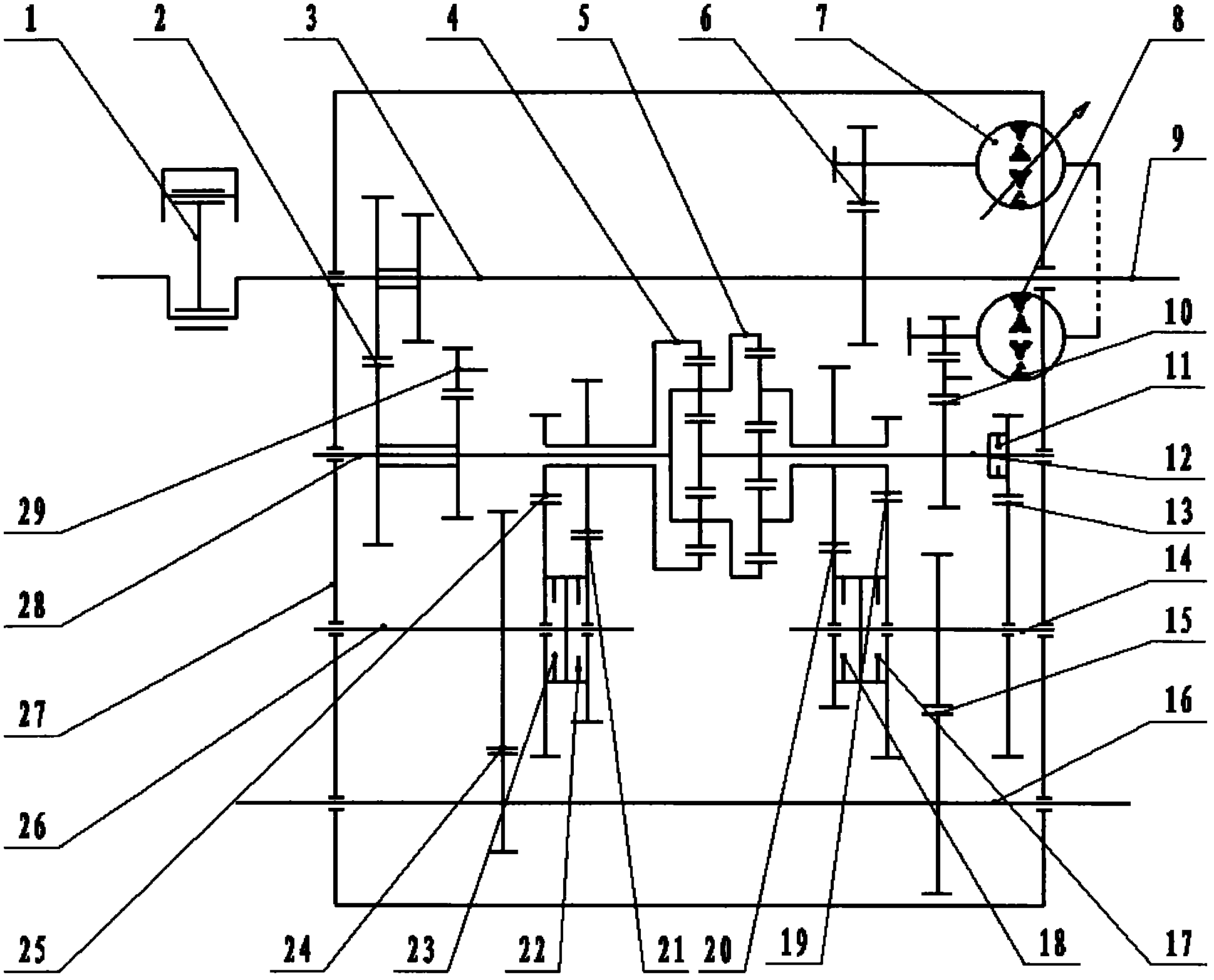 Full-automatic continuously variable transmission of tractor