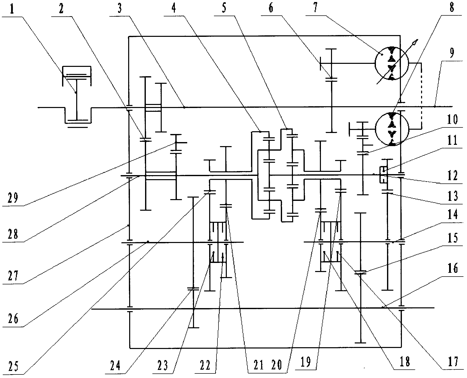 Full-automatic continuously variable transmission of tractor