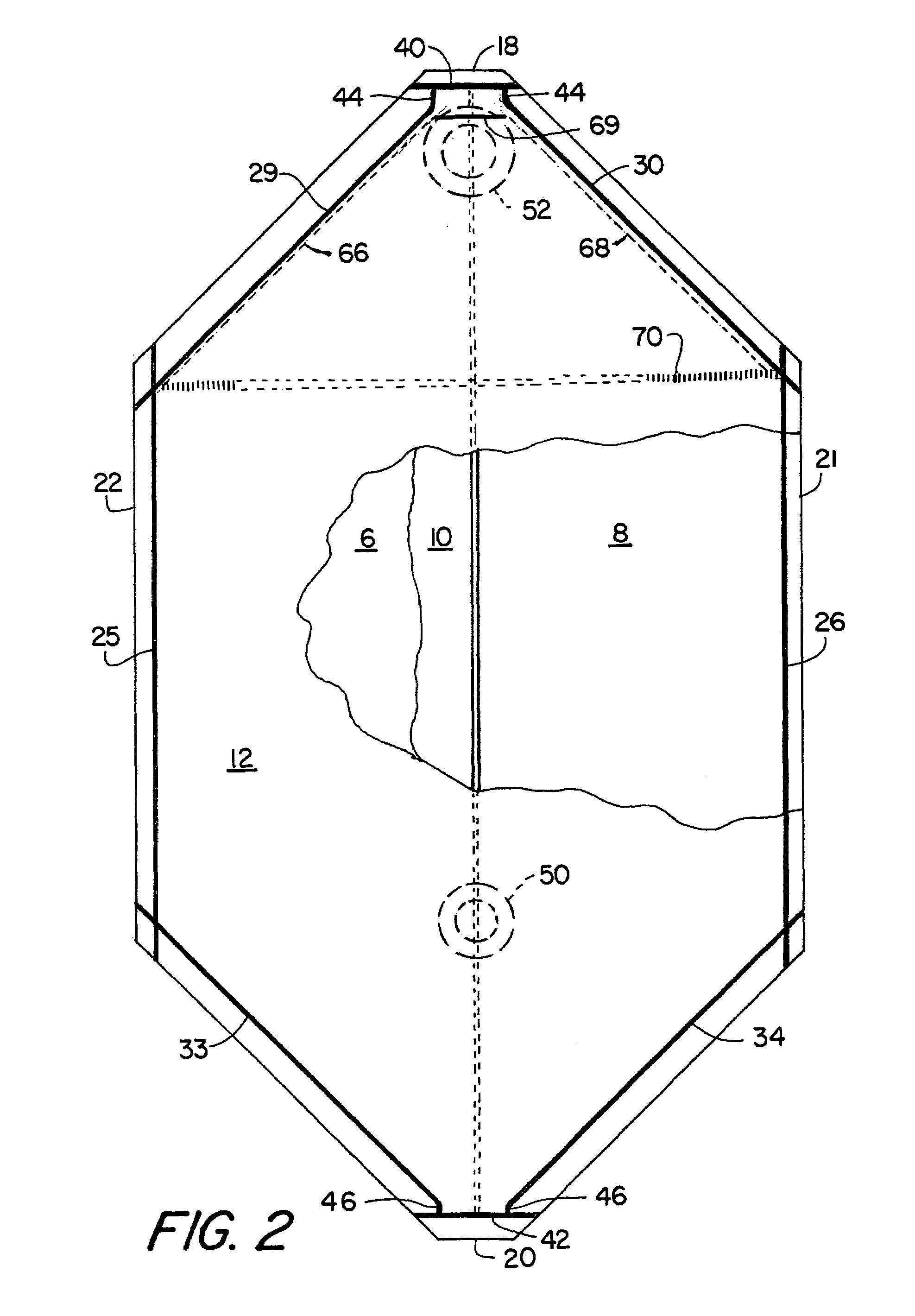 Bag with flap for bag-in-box container system