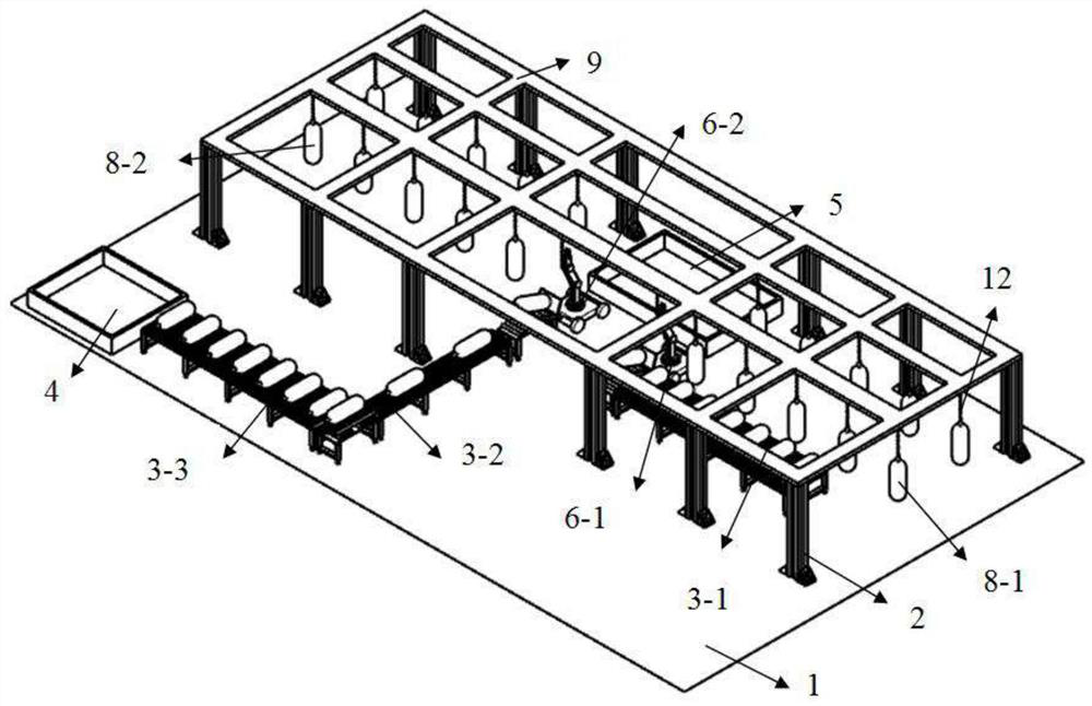 Intelligent feeding and discharging carrying system