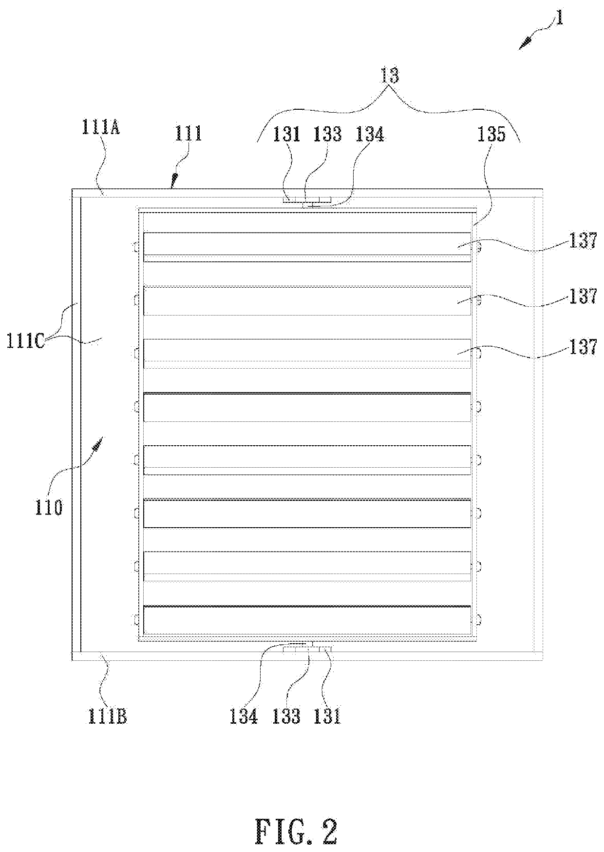 Cabinet structure for storing at least one shoe