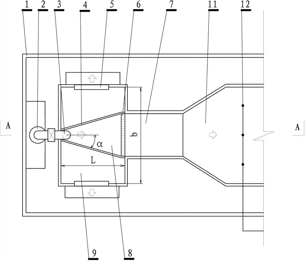 Water supply device with different-temperature water layering flowing simulation function