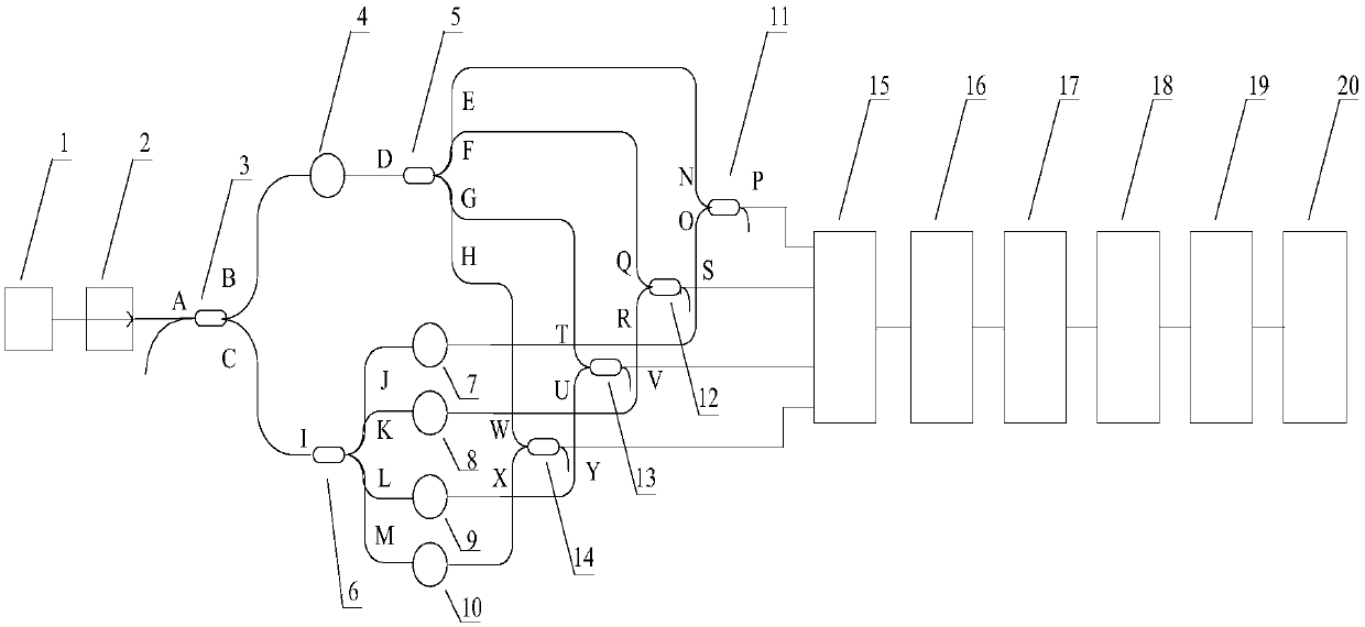 A multi-channel fiber optic ring acoustic emission detection system and demodulation method