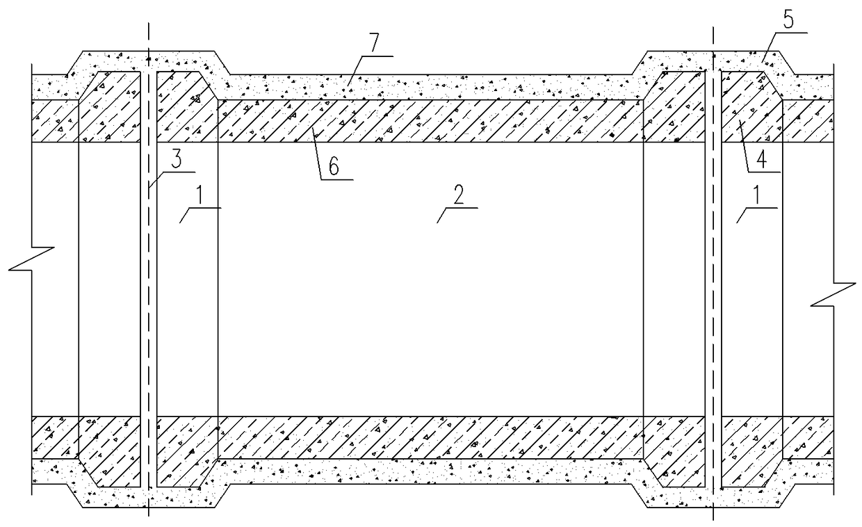 Tunnel external convex expanded head structure of mining method in stratum fracture region and construction method thereof