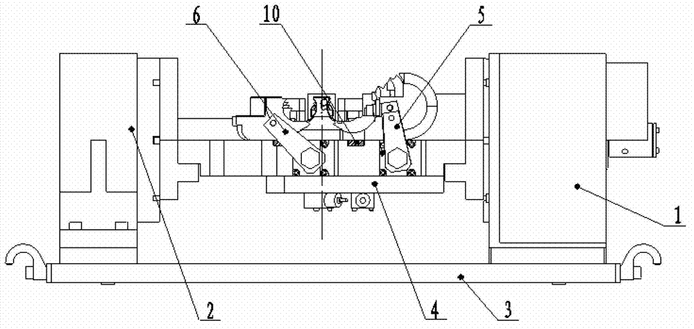 Positioning clamping device for mining vertical-ring connector chain rings