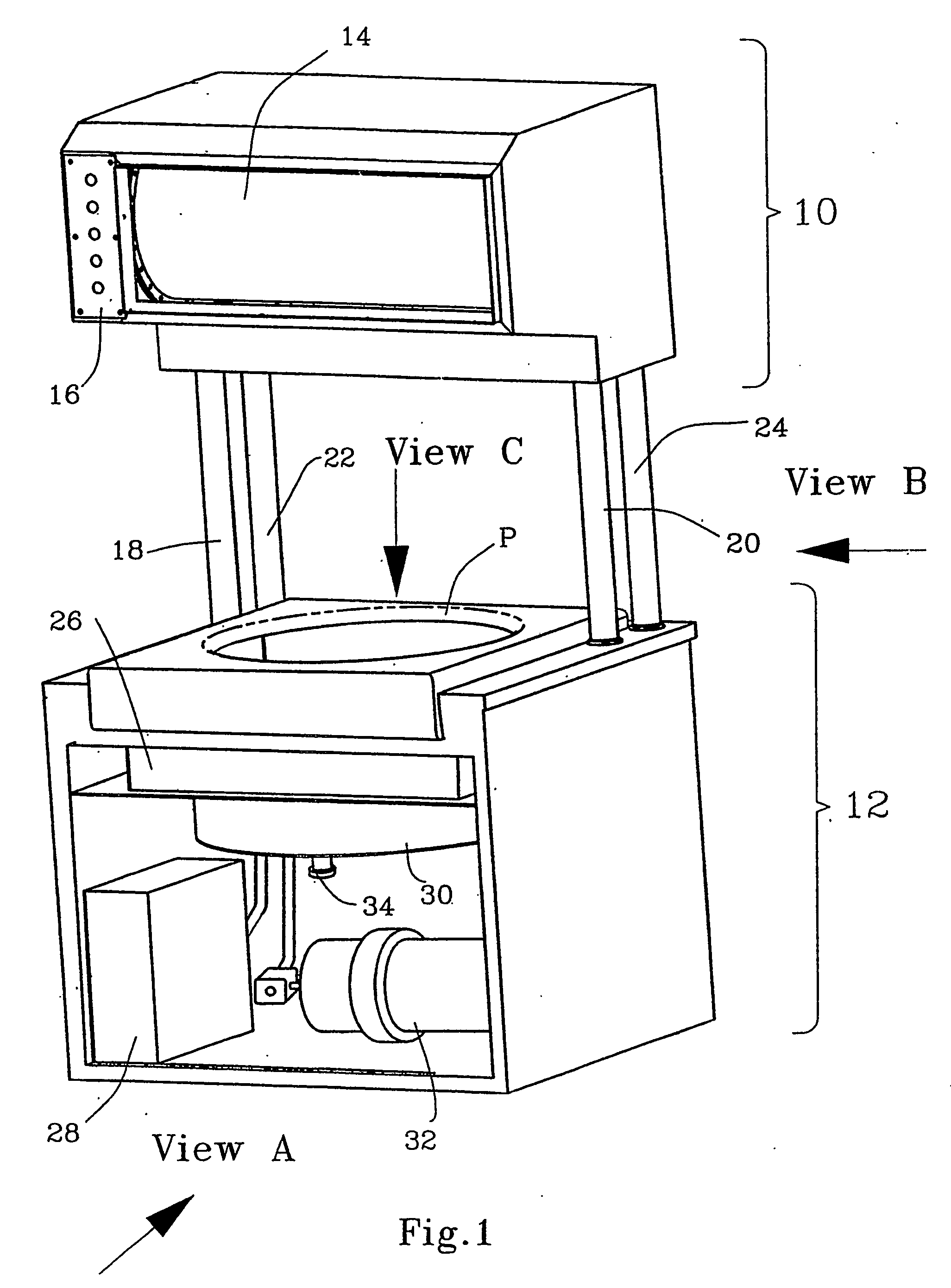 Ultrasonic cleaning and washing apparatus for fruits and vegetables and a method for the use thereof