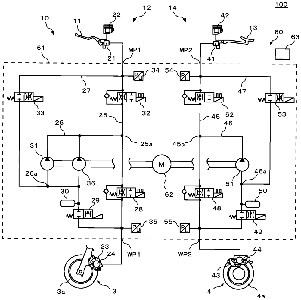 Hydraulic pressure control unit for saddle-type vehicle brake system and saddle-type vehicle brake system