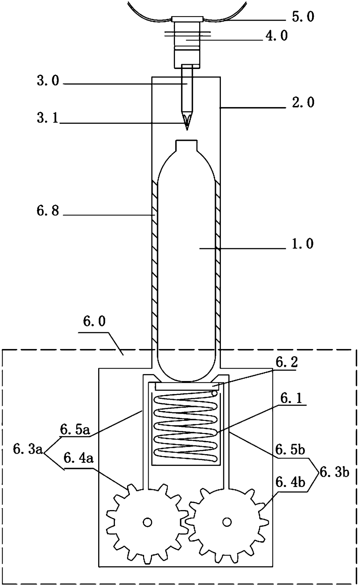 Deflating device for anti-falling protection equipment