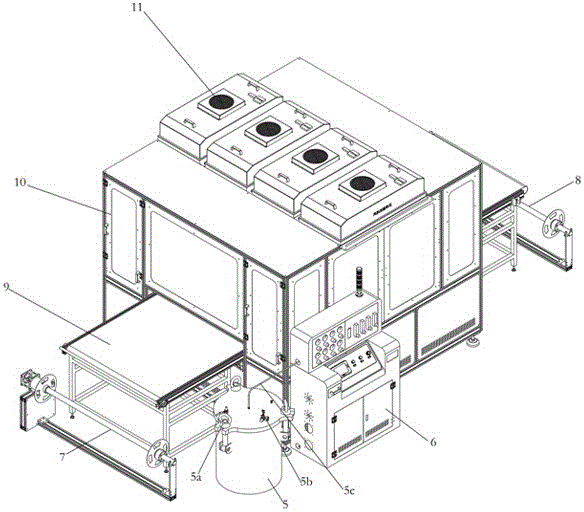 Anti-dazzle display glass and manufacture technology thereof and anti-dazzle display glass spray machine