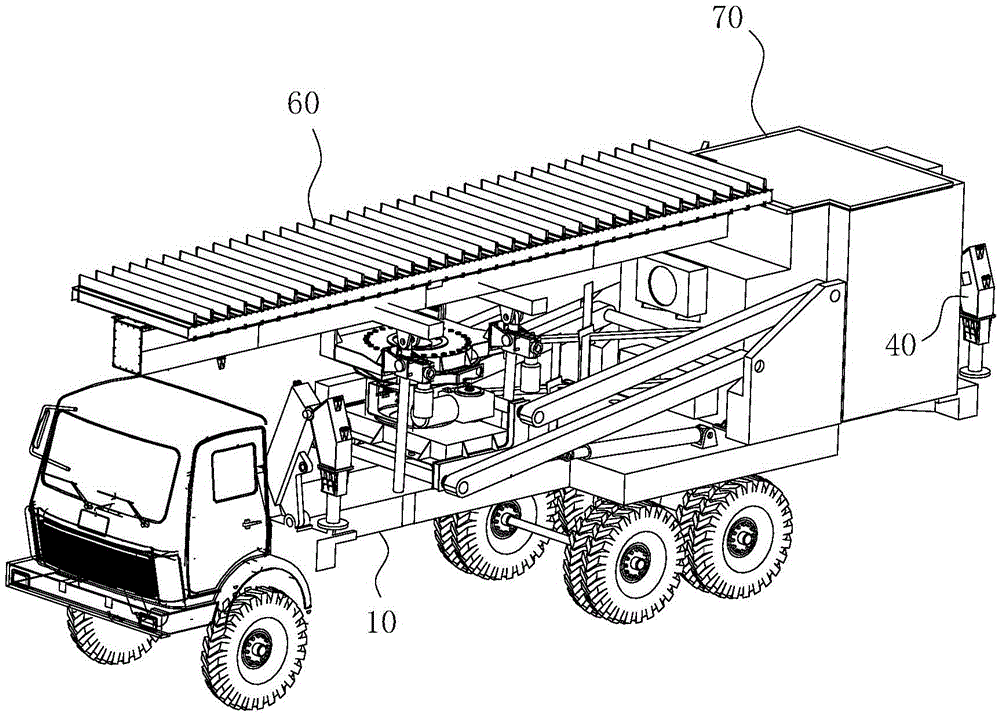 Mobile type large air control secondary radar