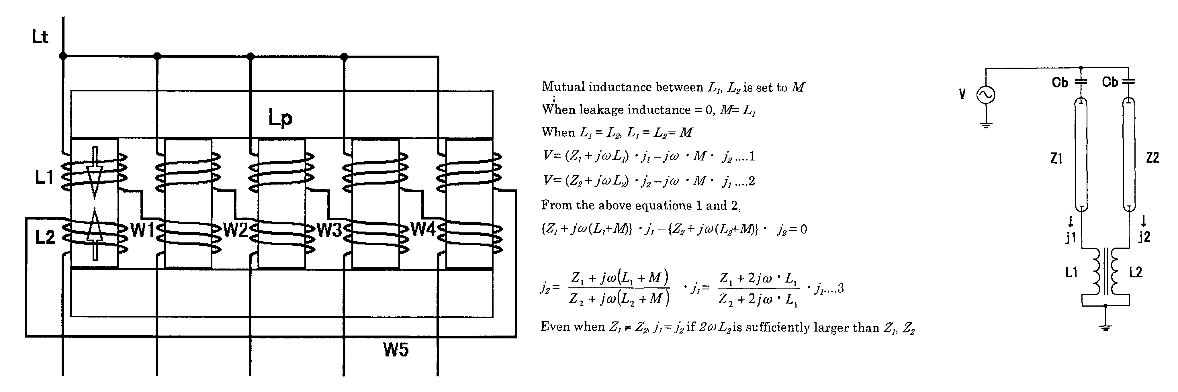 Module for parallel lighting and balancer coil for discharge lamp