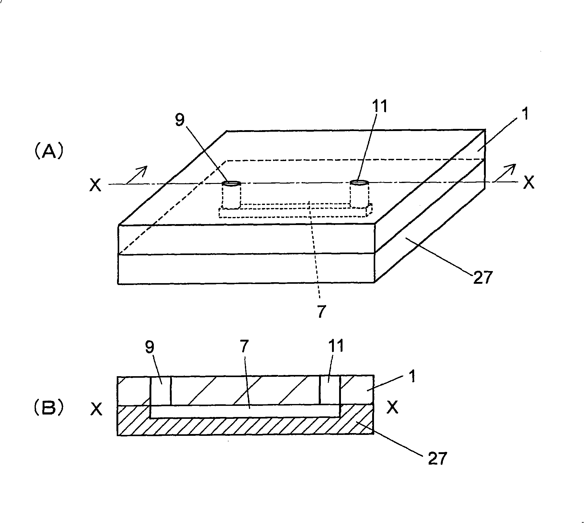 Flow through cell and manufacturing method thereof