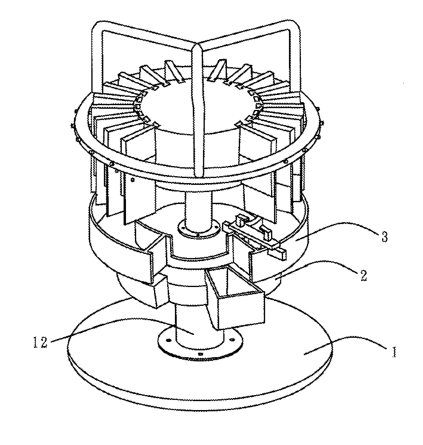 Powder allotting device