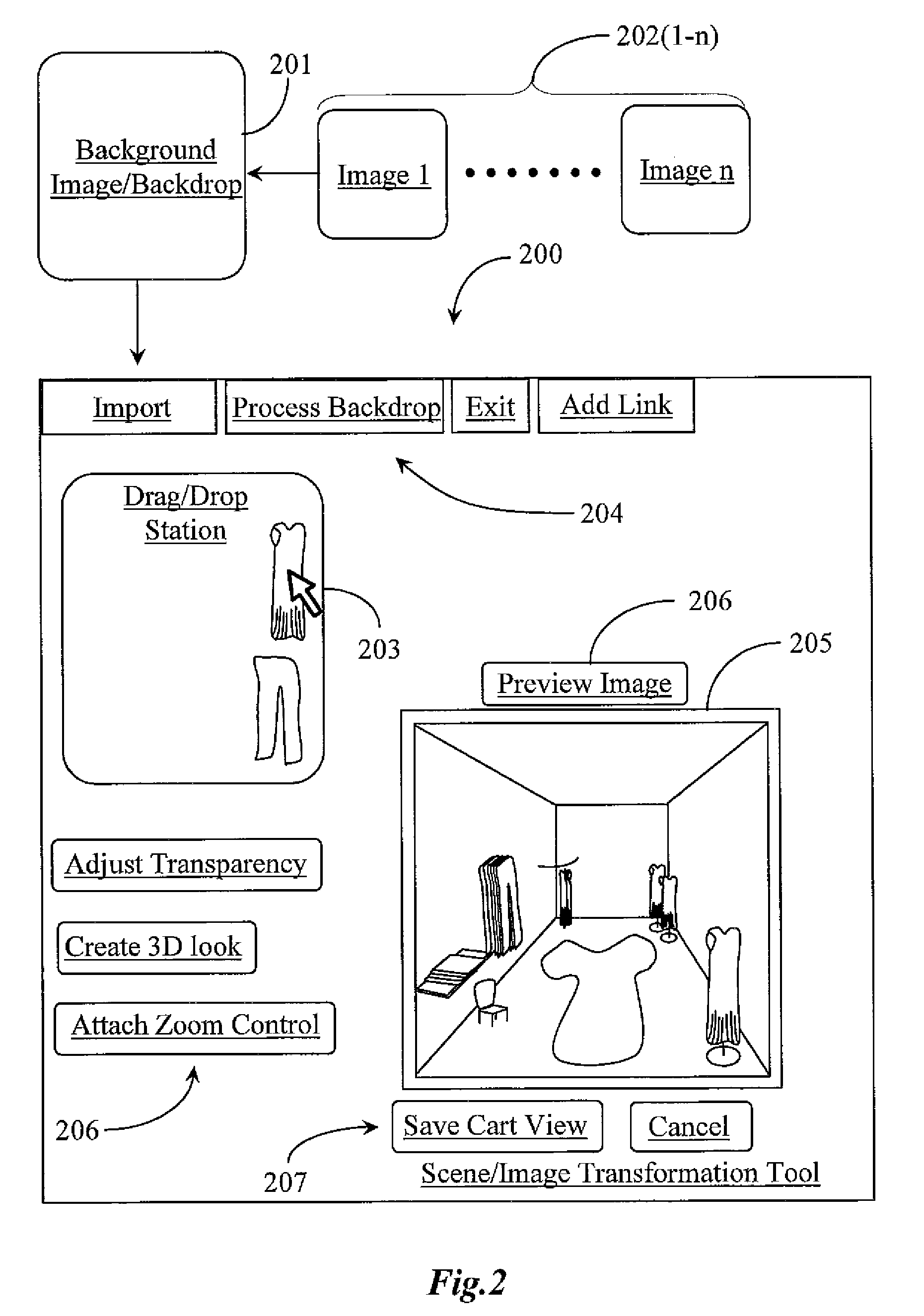 Method and System for Creating a Multifunctional Collage Useable for Client/Server Communication