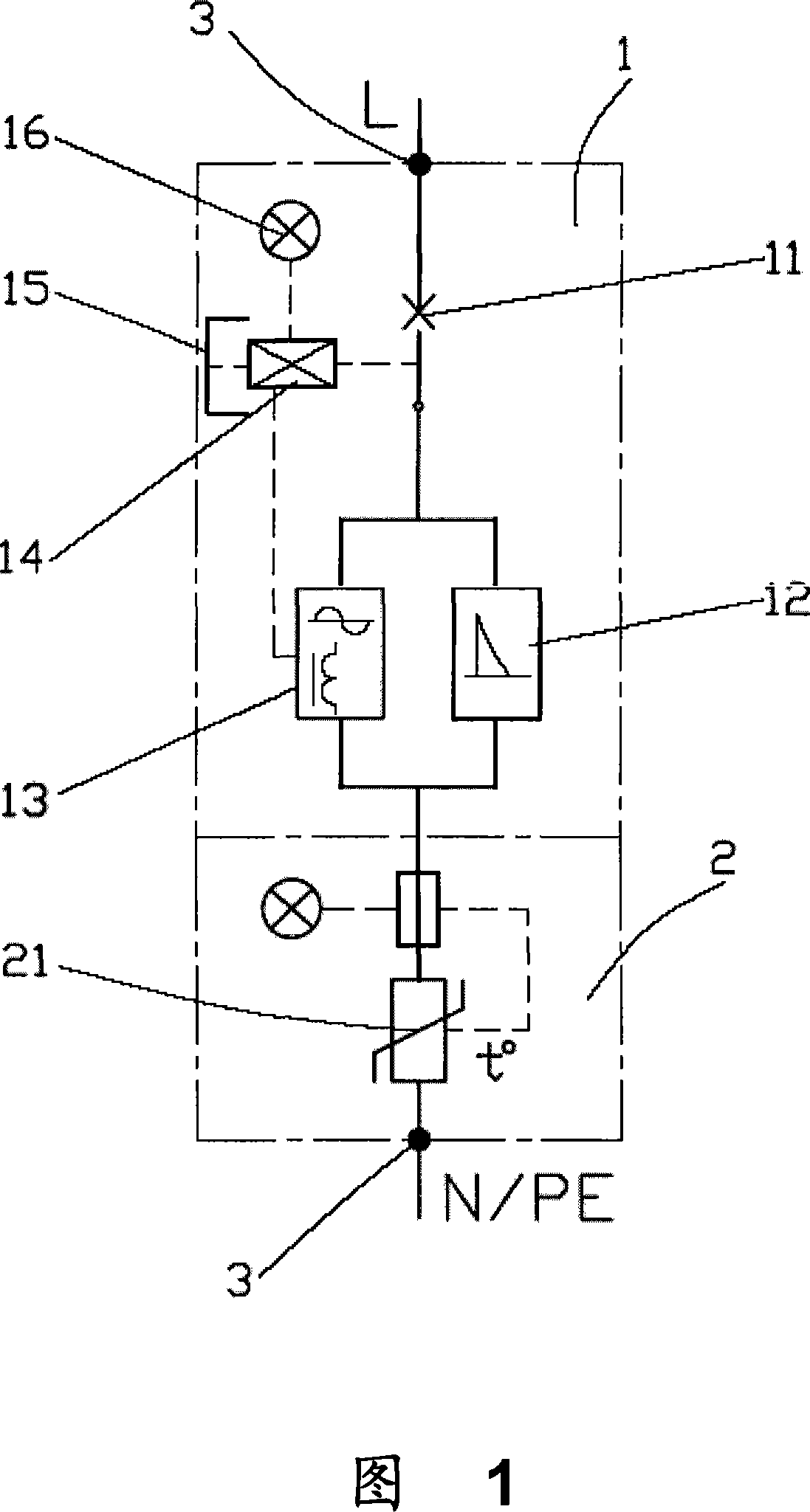 Backup protection unit for surge protector