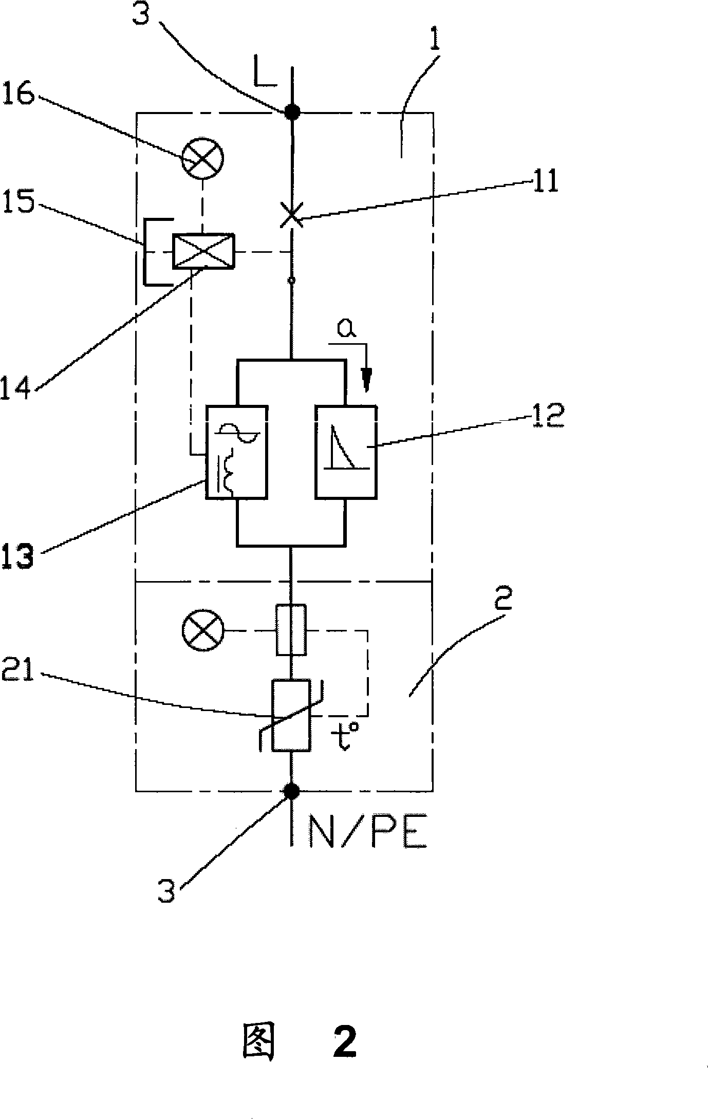 Backup protection unit for surge protector