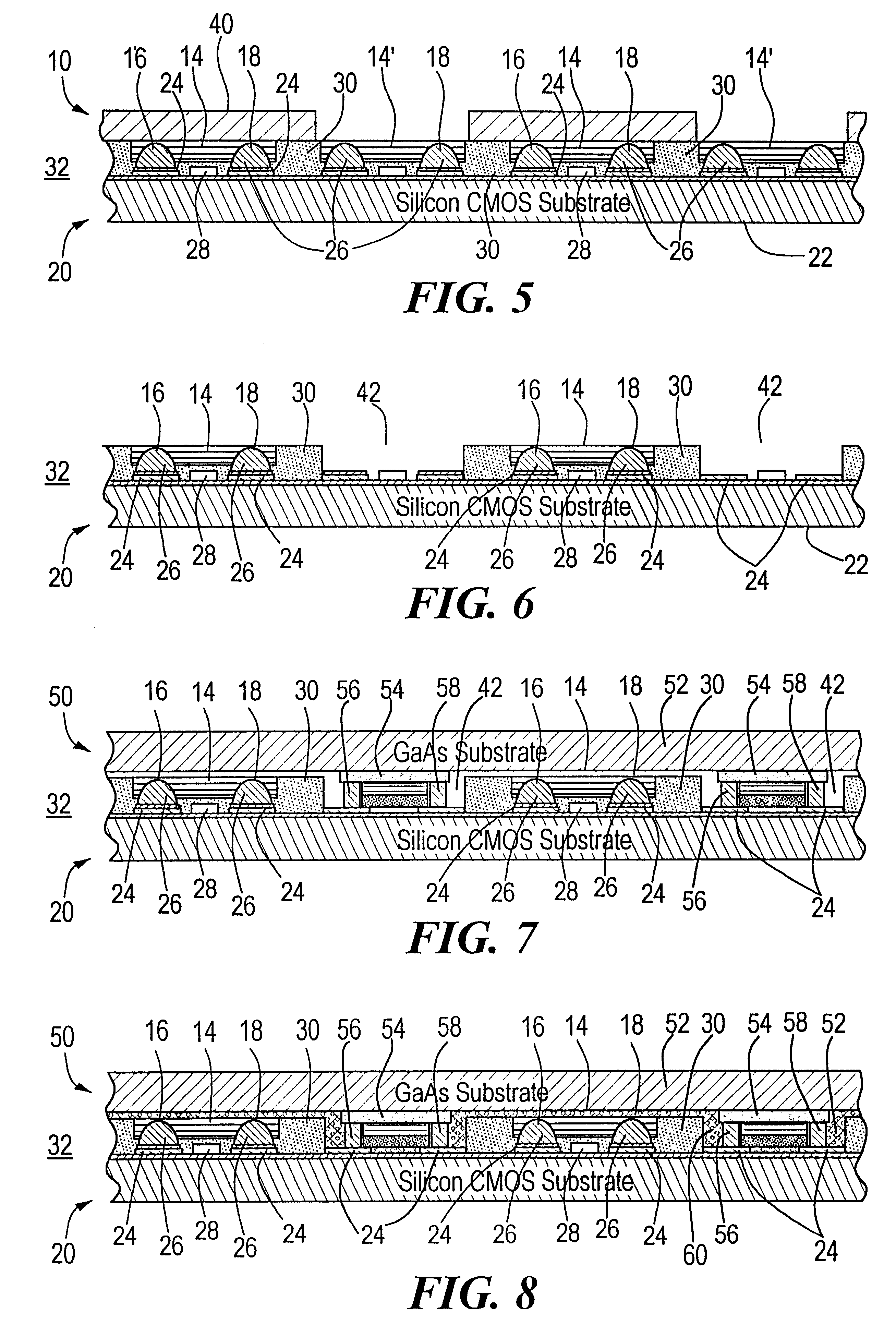 Electro-optical transceiver system with controlled lateral leakage and method of making it