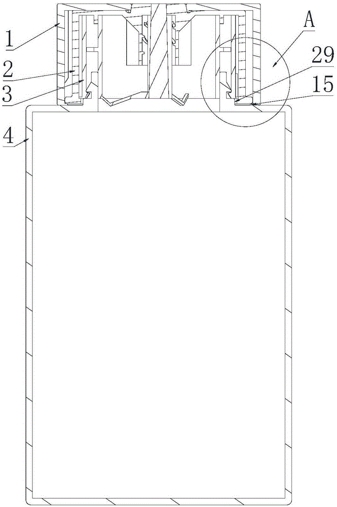 Containing device adopting rotary switch