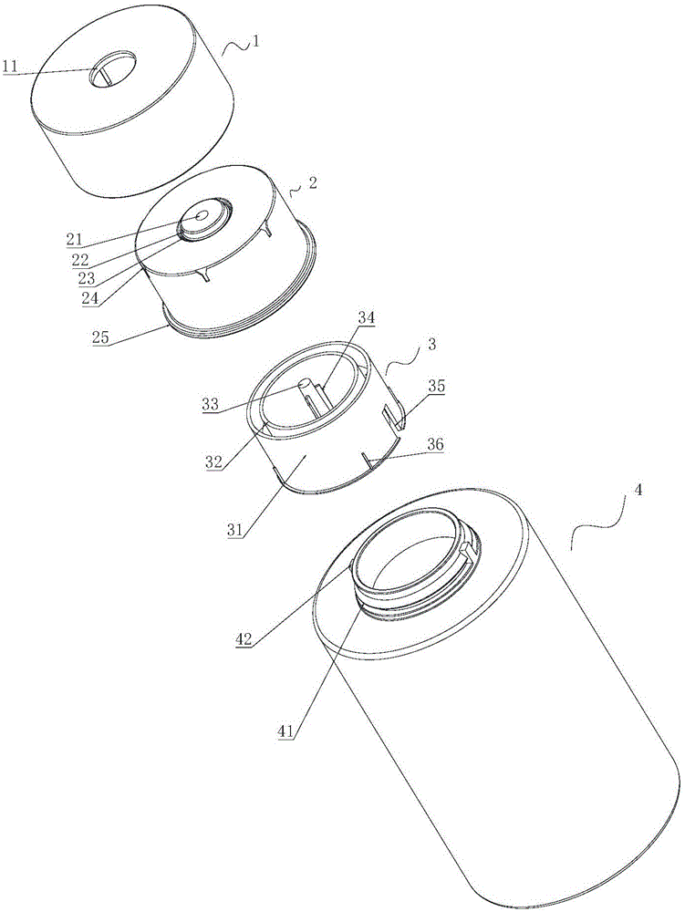 Containing device adopting rotary switch