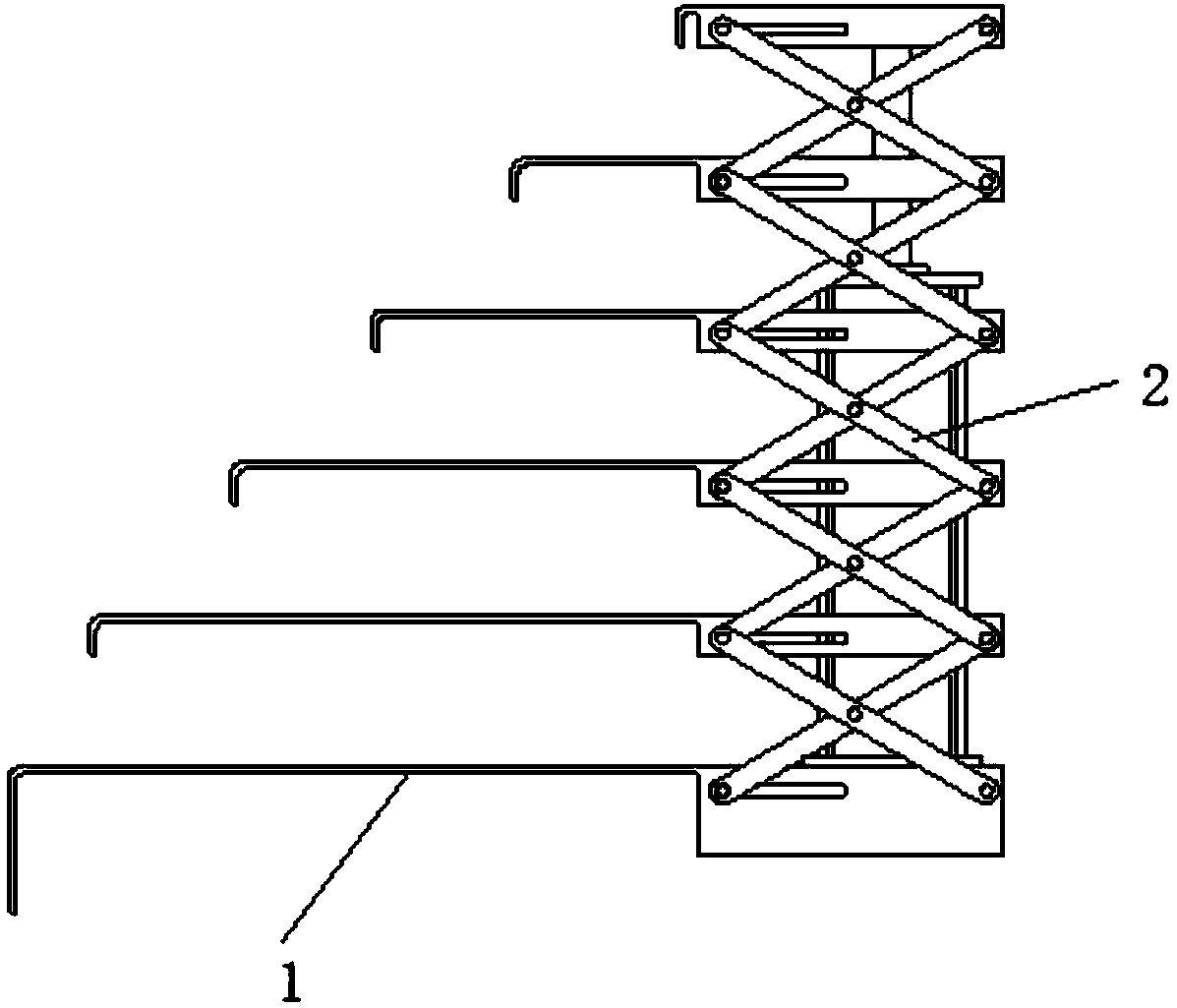 Foldable ladder for CT (computed tomography) examination couch