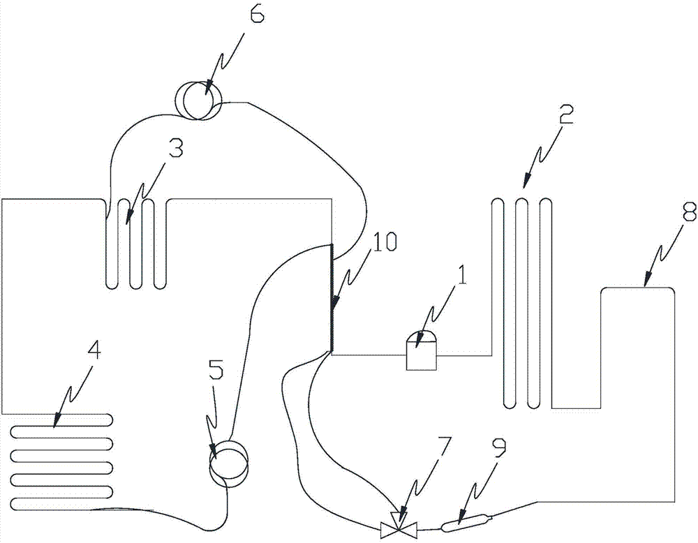 Double-channel flow regulating cold insulation energy saving system