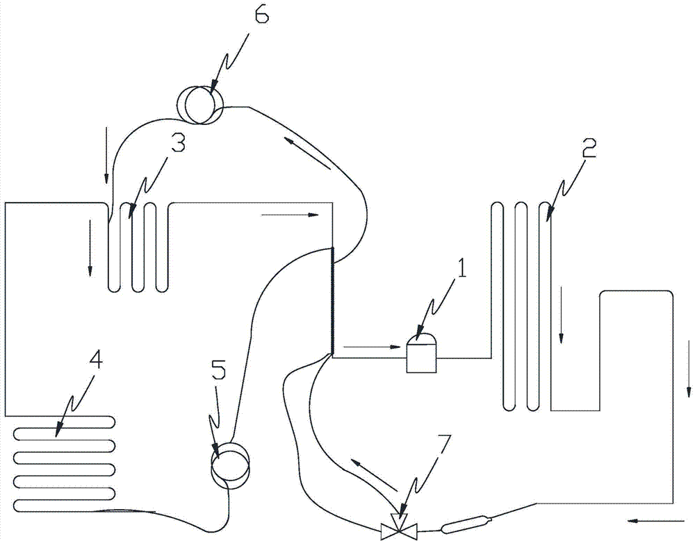 Double-channel flow regulating cold insulation energy saving system