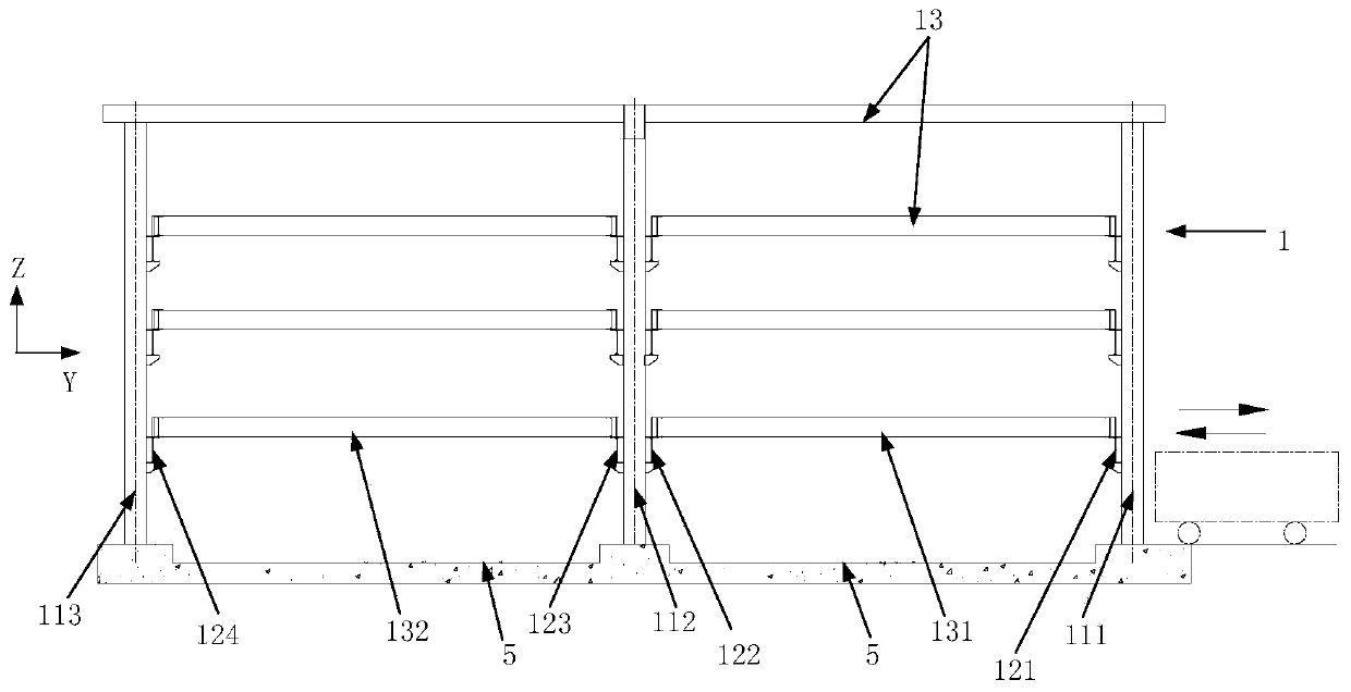 Spacecraft MGSE storing and taking device