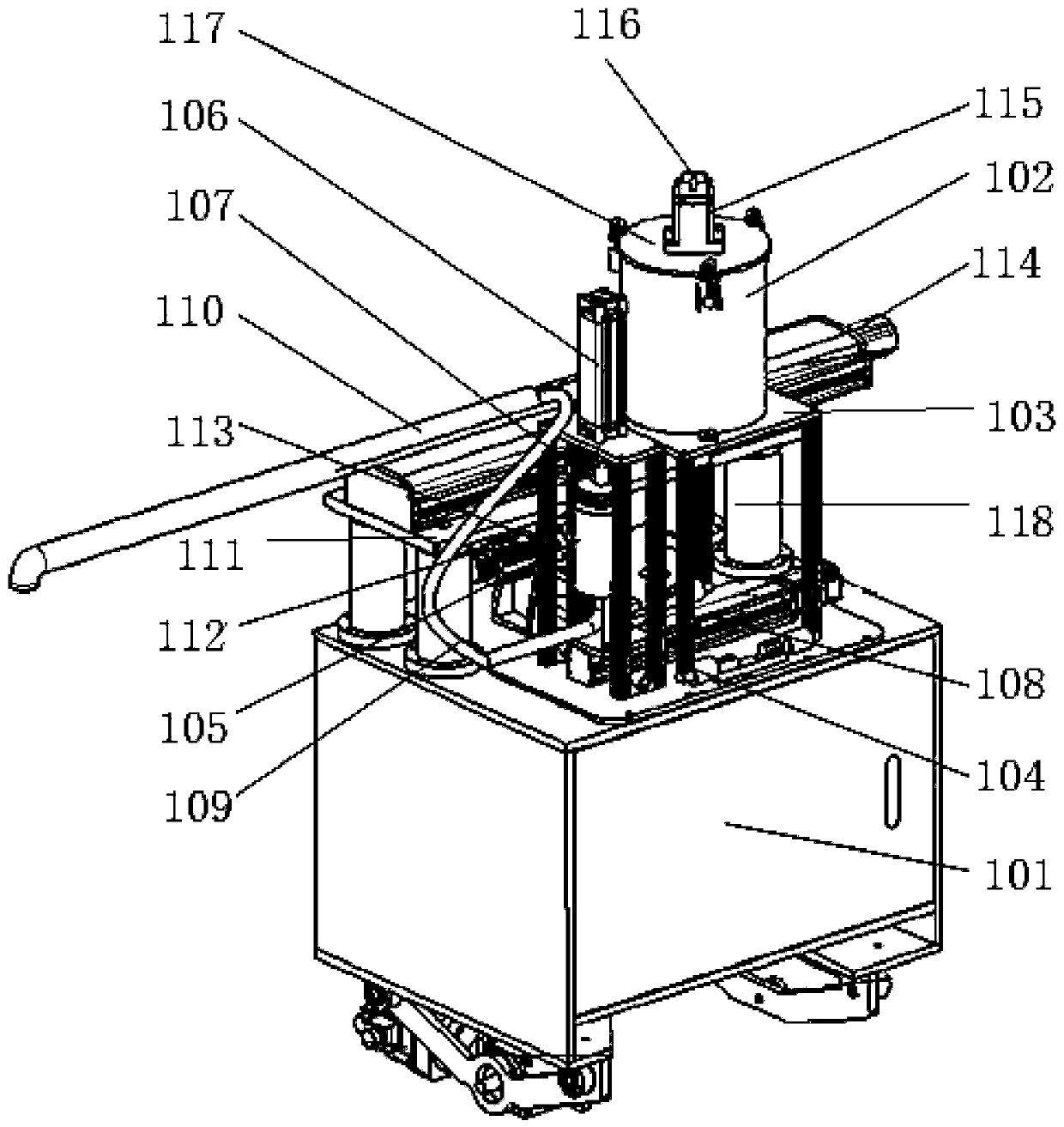 Automatic metering glue injection device