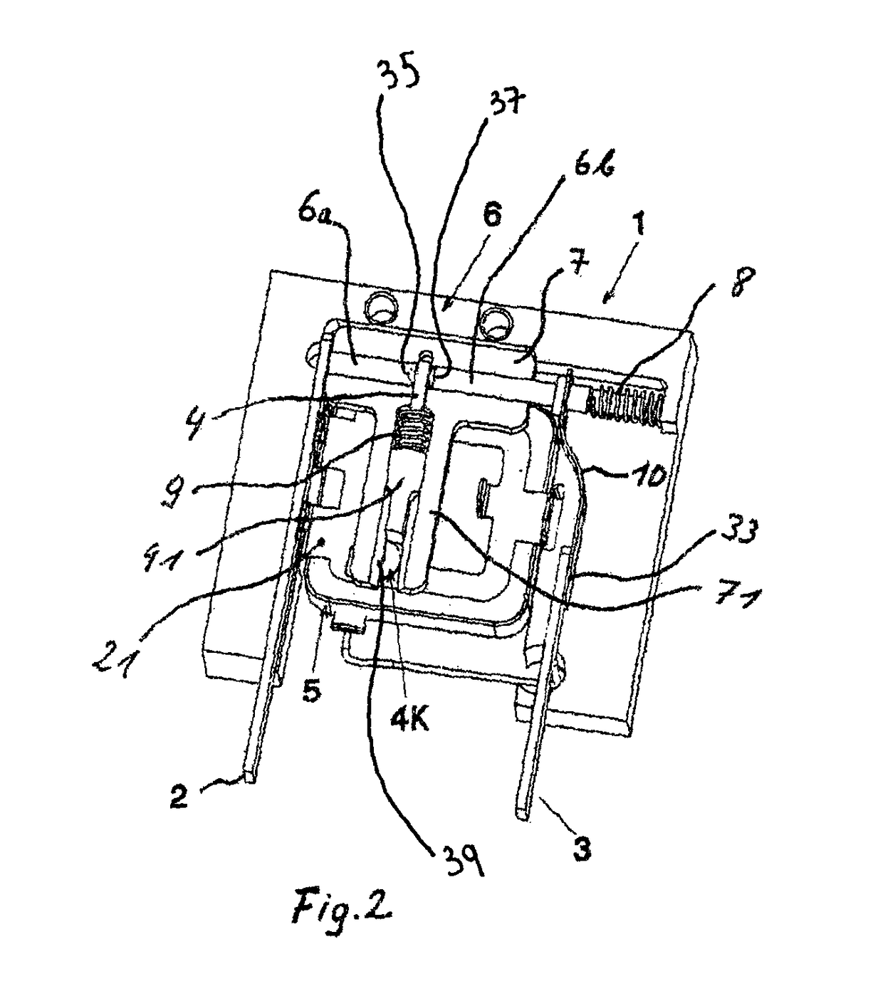 Surge protection device, comprising at least one surge arrester and one short-circuit switching device which is connected in parallel with the surge arrester, can be thermally tripped and is spring-pretensioned