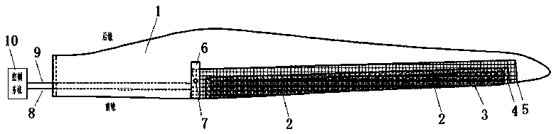 Ice-melting heating structure of wind turbine blade and manufacturing method thereof