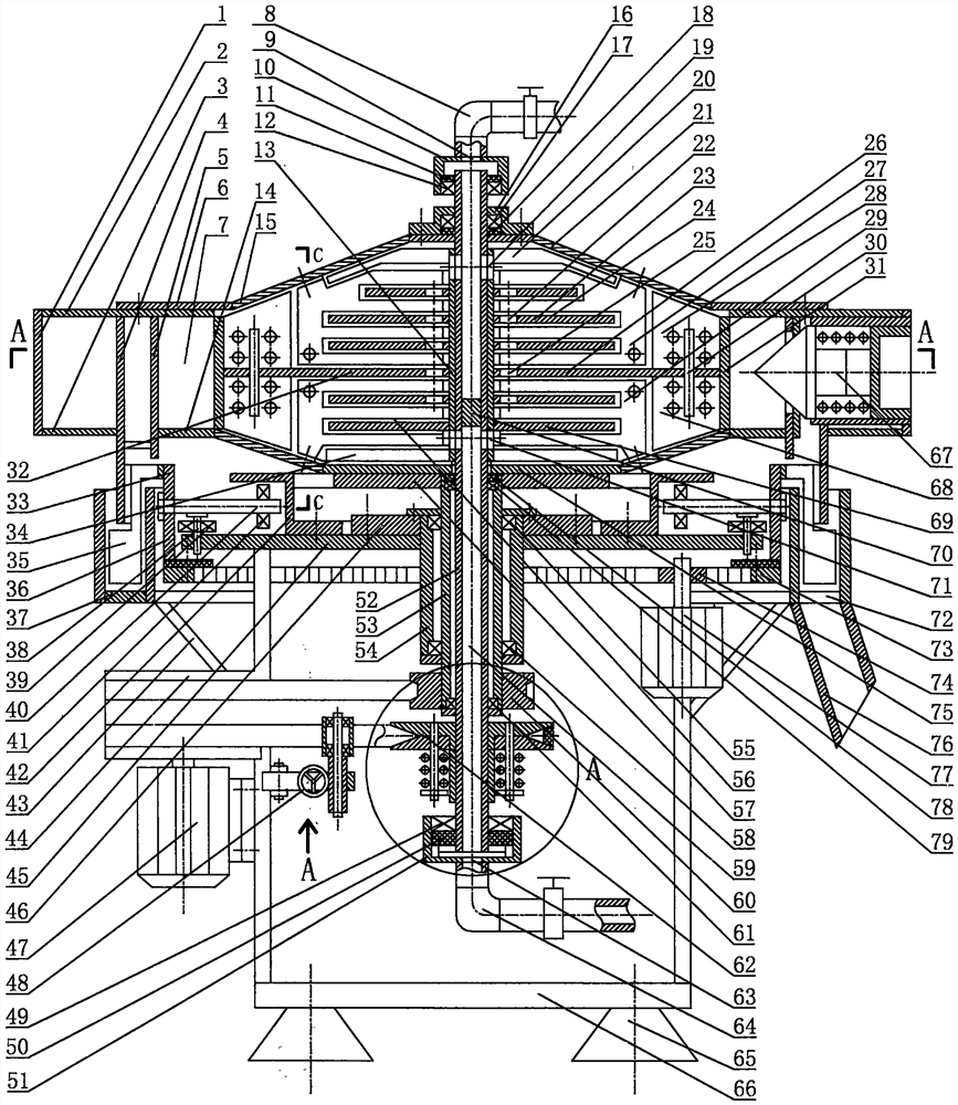 Flying saucer type no-net filtering slag pressing machine