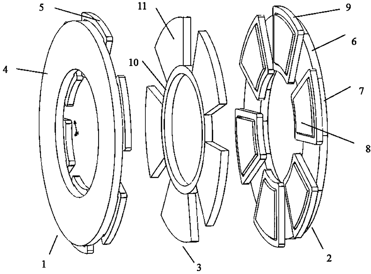 A halbach magnetic concentration type axial magnetic field hybrid permanent magnet memory motor