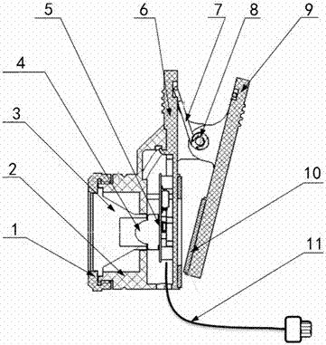 Fluorescent brightening agent detection apparatus based on cellphone platform and detection method thereof