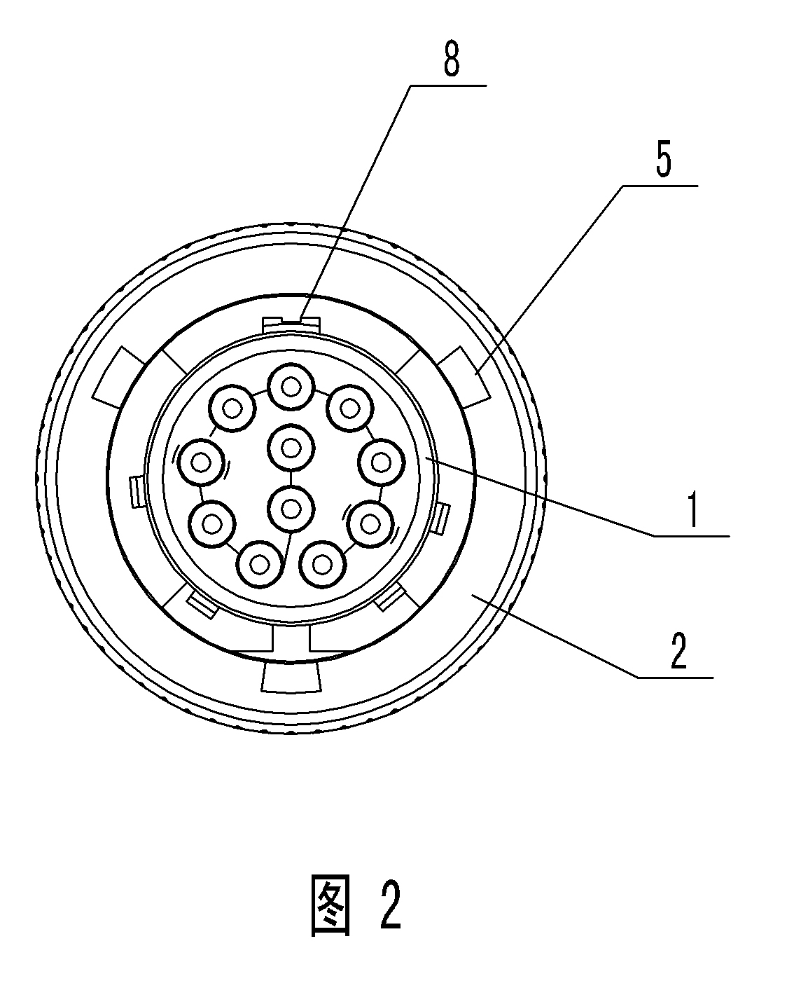 Lock type sealing electrical connector for curved groove