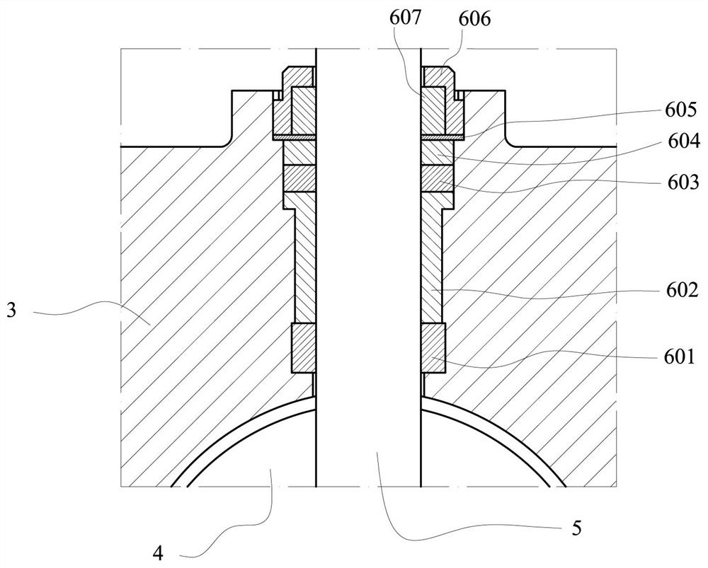 Valve assembly at high-temperature end for exhaust gas recirculation