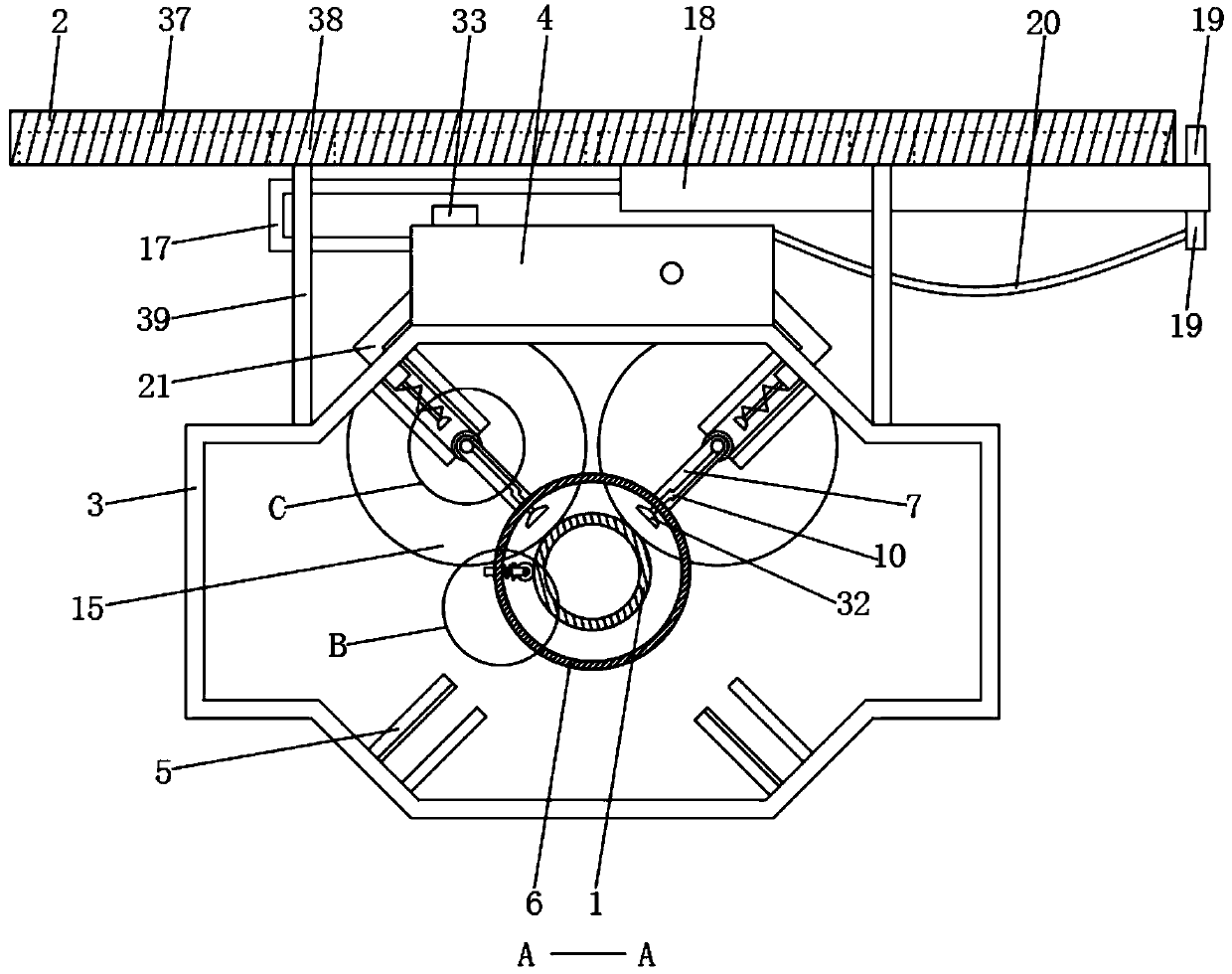 Pipeline outer surface anti-rust oil smearing device