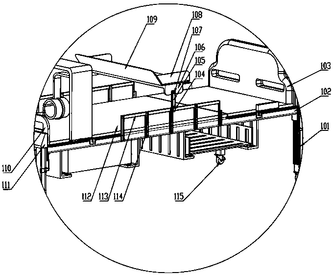 Postoperative rehabilitation bed for orthopedics