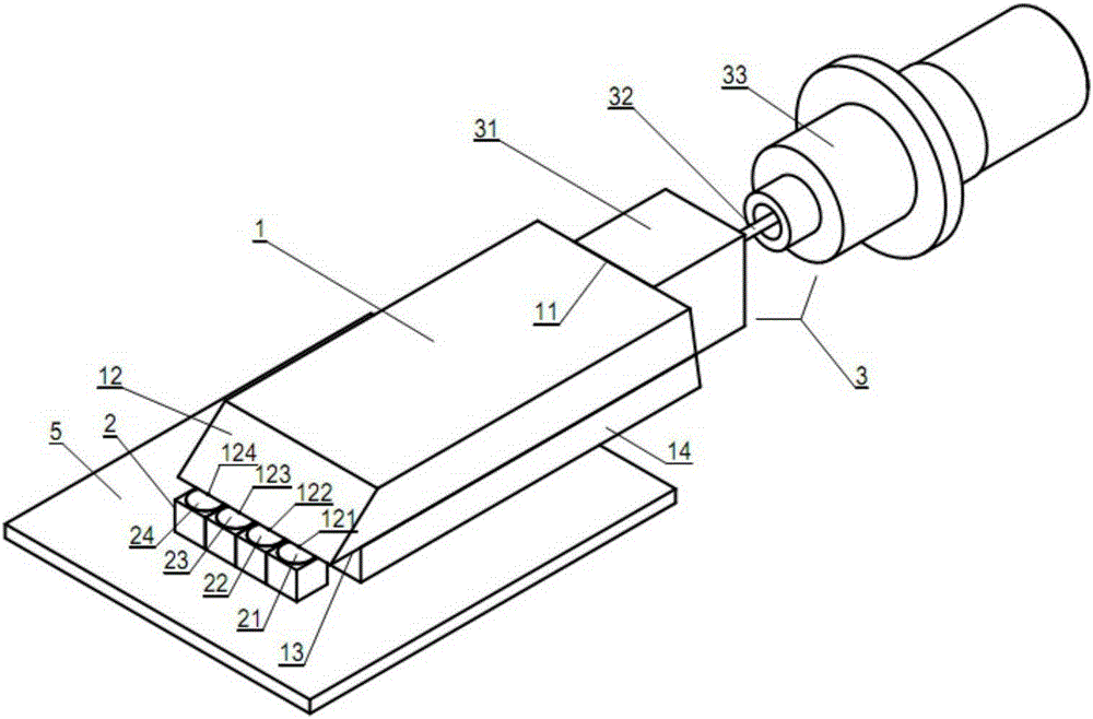 Wavelength division multiplex light receiving assembly