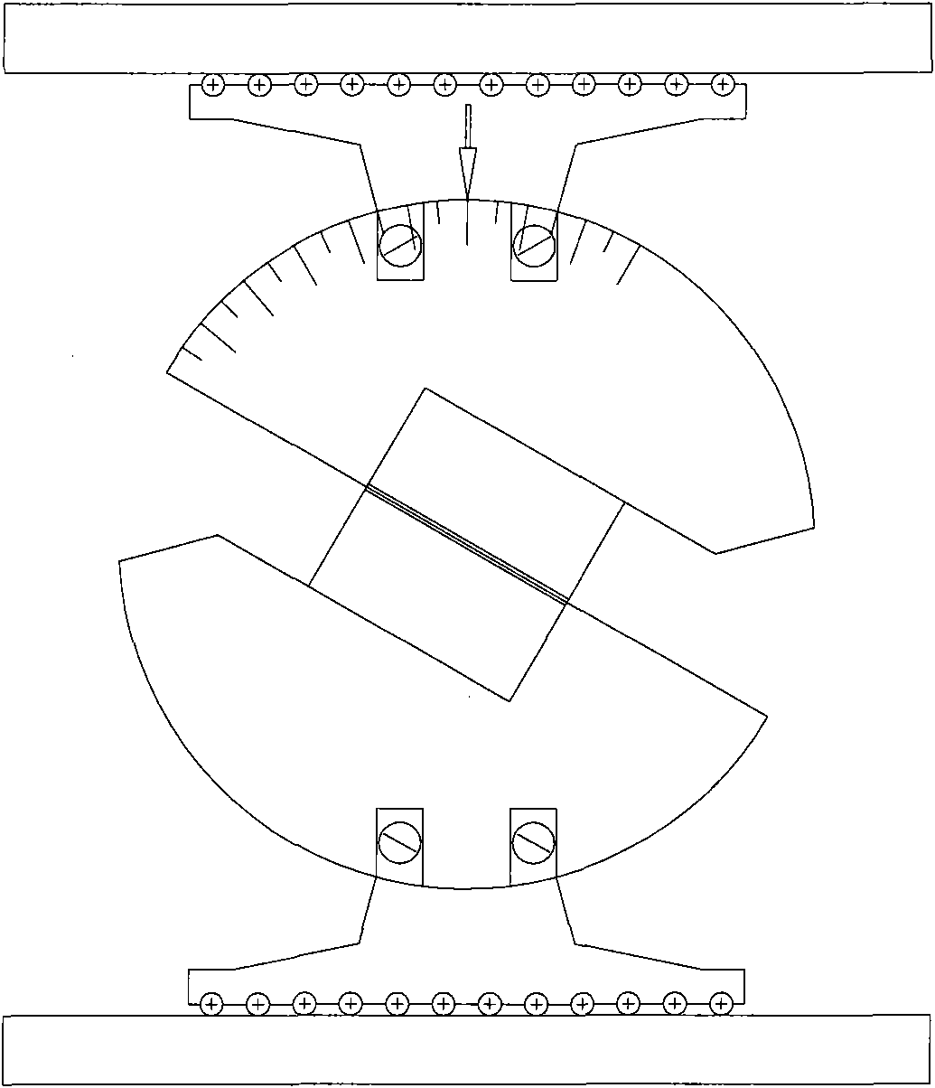 Pavement structure and testing device for bridge deck pavement bonding interface shearing-resistance characteristic