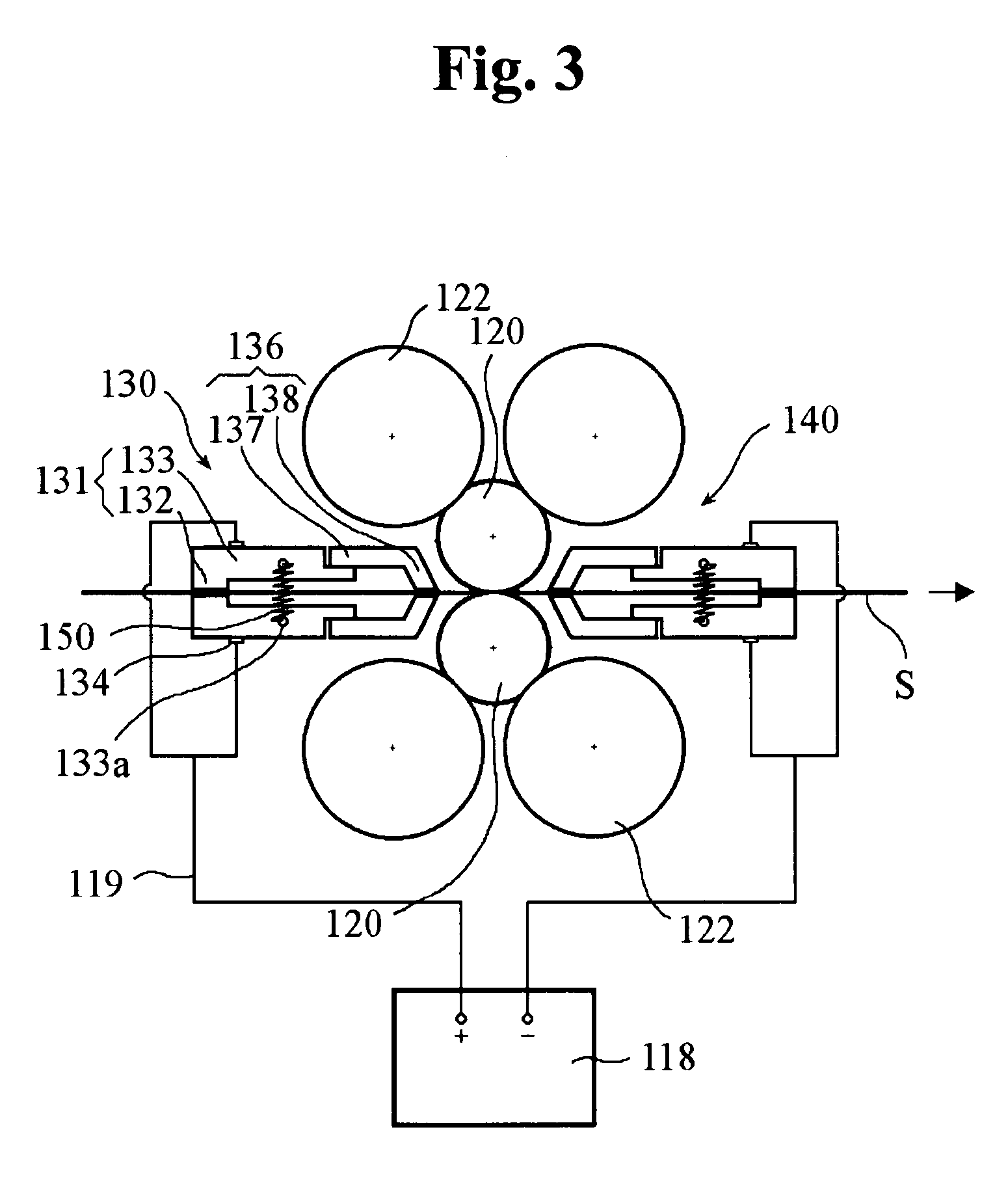 Electric heating type rolling device