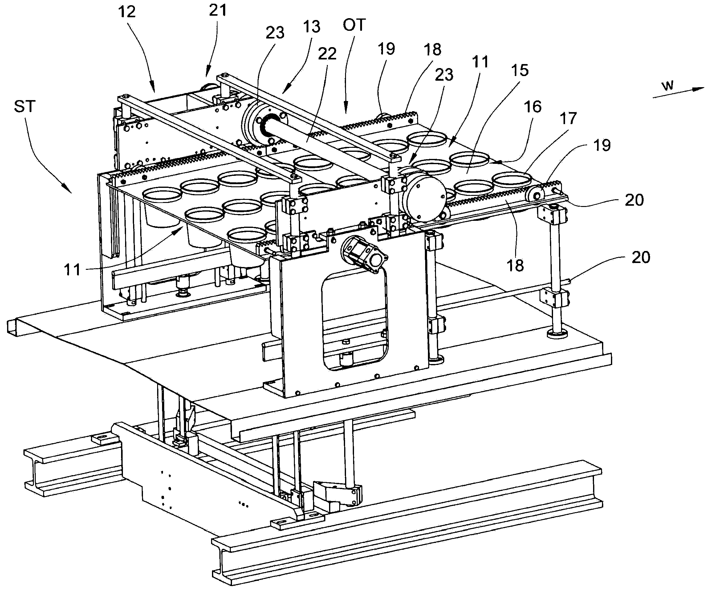 Device for filling containers