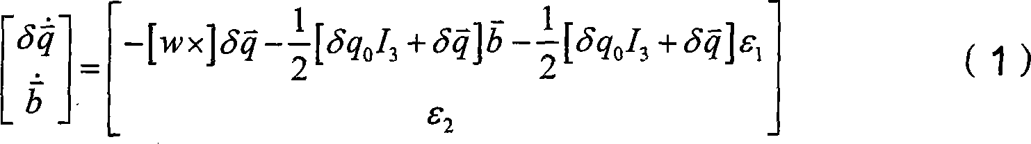 Spacecraft posture confirming method based on Euler-q algorithm and DD2 filtering