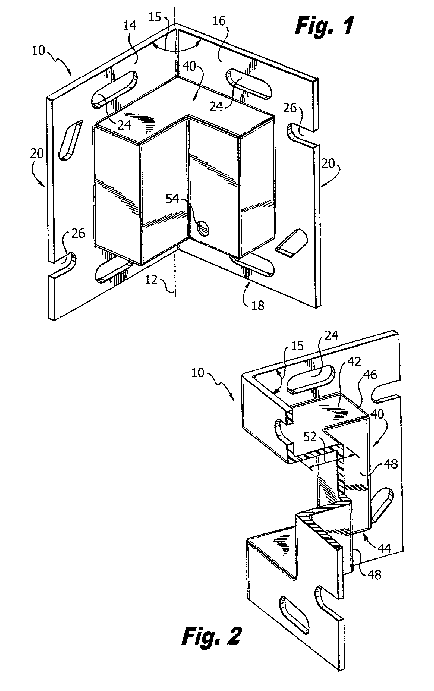 Flush mount-corner mount gang box