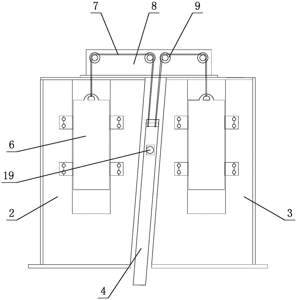 Saw frame counterweight structure of stone sawing machine